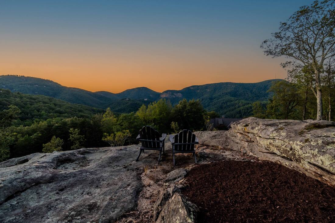Sunset from the granite ledge