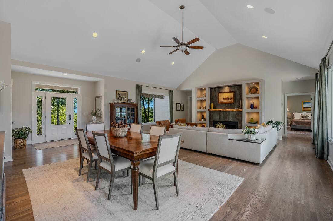 Dining area and the French doors