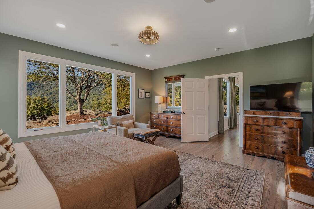 Primary bedroom toward the bath